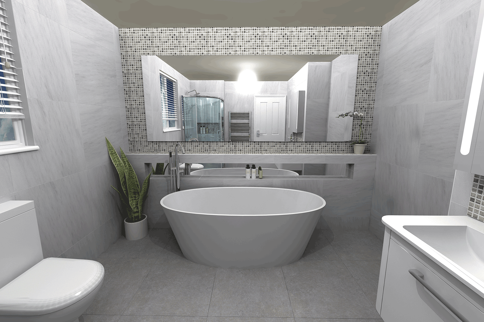 Bauhaus celeste bathroom