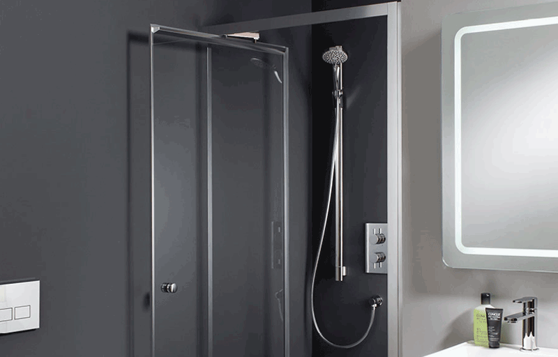 Simpson edge rotating shower enclosure