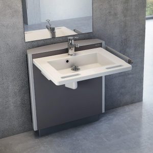 Height Adjustable Washbasins available from BATHLINE 