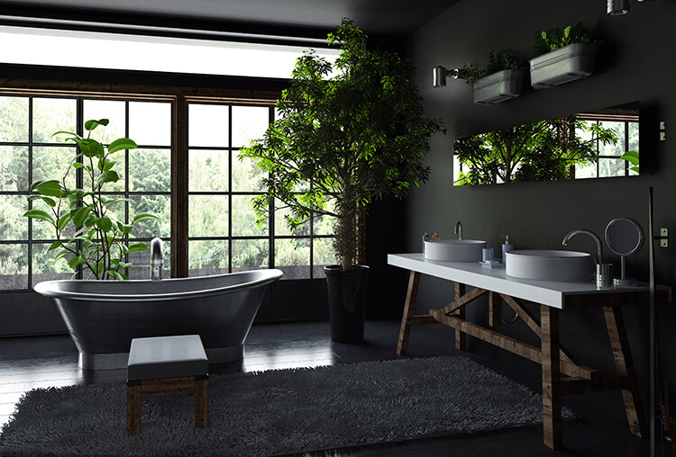 Greenery is a great addition to your bathroom.